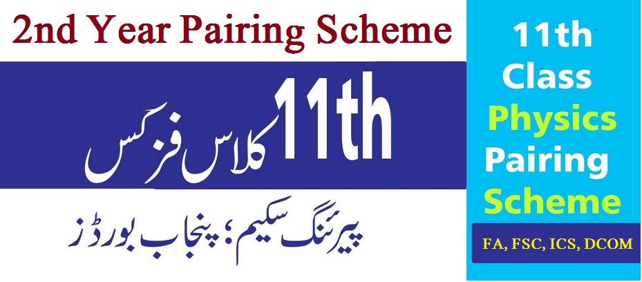 2nd Year Physics Pairing Scheme 2022 Punjab Board of Examination
