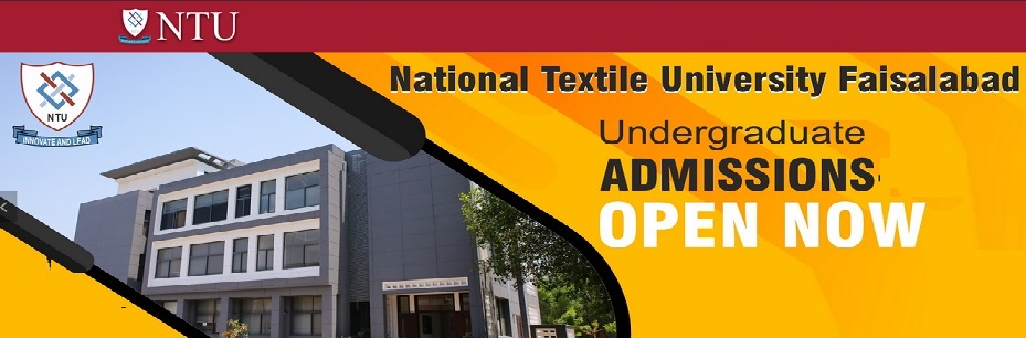 NTU Admission 2022 National Textile University BS Admission Portal Online