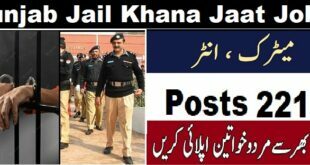 Mehkma Jail Khana Jat Jobs 2022 Lahore (Punjab)