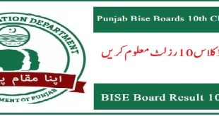 Bise 10th Result SSC 2022 All Punjab Boards Examination