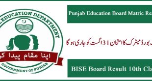 Bise Matric Result 2022 Annual Examination Punjab Boards