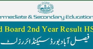 Bise Faisalabad Board 12th Class Result 2022 Check Online by Roll Number