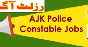 AJK Police NTS Result 2023 Merit List Constable Jobs