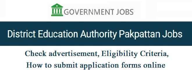 District Education Authority Pakpattan Class 4 Jobs 2022 Advertisement