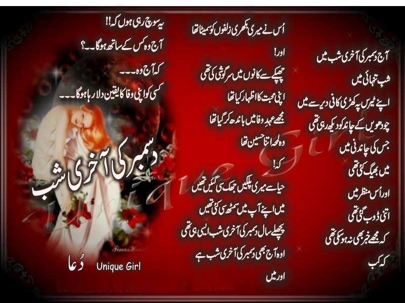 Poetry Ghazal Tanha December Last Night Urdu 2022 Download