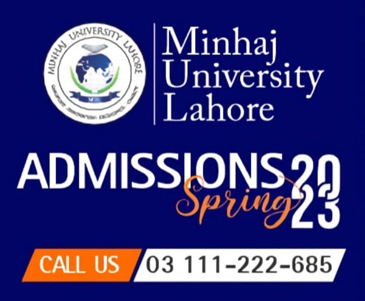 Minhaj University Lahore Admission 2023 Spring Online Apply 