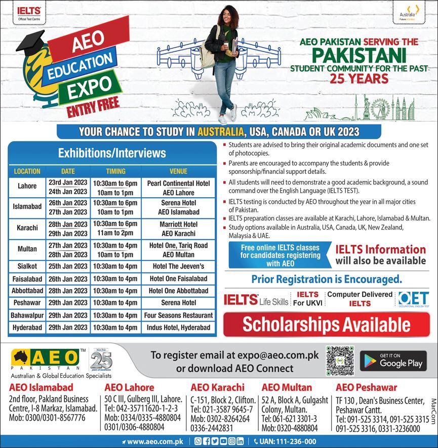 AEO Pakistan Study in Abroad Online Registration 2023 Starting Now Apply Online