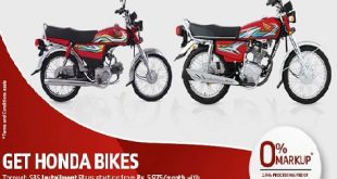 Alfalah Bank Honda Motorcycle Installment 2023 Honda 70, Honda 125 0% Markup