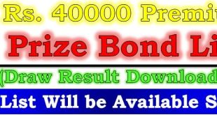 Rs. 40000 Premium Prize Bond List 11 September 2024 Draw Result No. 26 Quetta