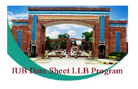 IUB LLB Date Sheet 2023 Annual Examination 3 Years Program The Islamia University Bahawalpur