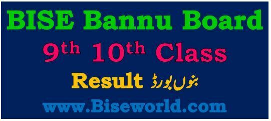 BISE Bannu Board 9th 10th Class Result 2023