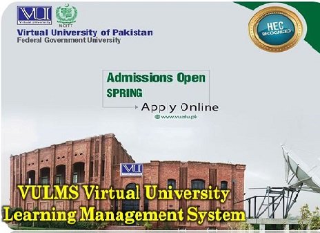 Vulms Virtual University Learning Management System vulms.edu.pk login