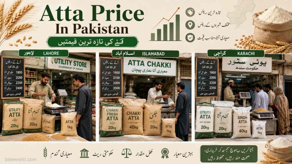 Flour atta price in Pakistan for Lahore Karachi and Islamabad