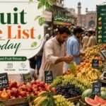 Fresh fruit market in Pakistan showing today fruit price rates